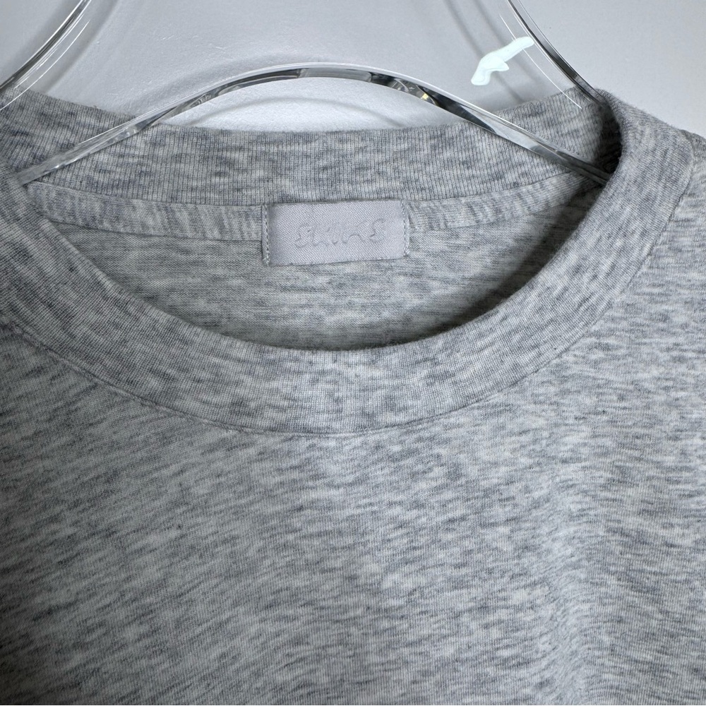 Skims Women's Boyfriend Long Sleeve T-shirt Tee Light Heather Grey Size Small - Picture 5 of 8
